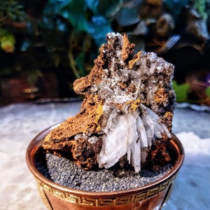 Striking Blue Barite Crystal Cluster on Quartz from Morocco for Home and Altar Decor / 89.97g / Collection / Crystal Healing