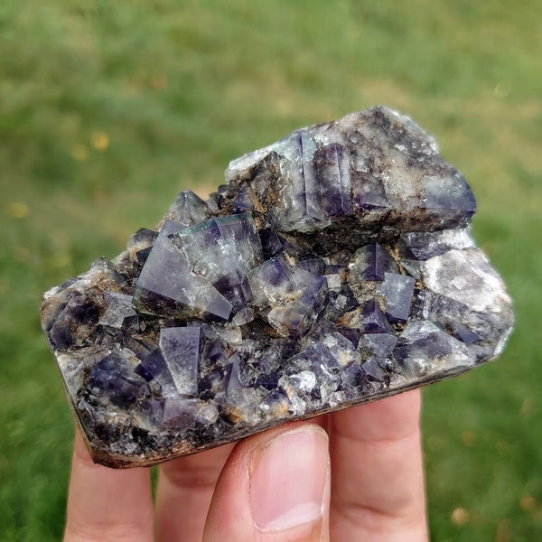 166g Smoky Green/Blue Fluorite Cluster "Hidden Forest Pocket" From United Kingdom for Altar Decor / Meditation / Collection / Energy Work