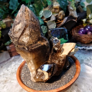 Rare Smoky Quartz Cluster with Microcline Feldspar from Świdnica County, Poland for Home Decor / 1,622g / Collection / Large Cabinet Size