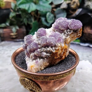 Purple and Rainbow Fluorite Cluster with Calcite From La Navidad Mine, Mexico for Altar Decor / 165g / Small Cabinet Class / Collection