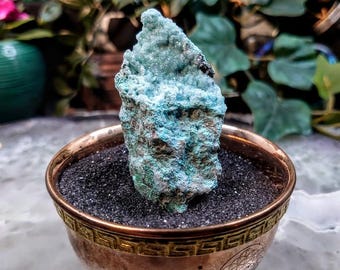 Natural Chrysocolla with Druzy on Matrix for Home Decor / 63.03g / Energy Work / Crystal Healing / Collection / Gifting for Her & Him