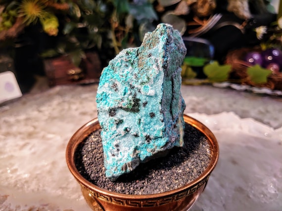 コンゴ共和国カカンダ産、天然クリソコラ、マラカイト、ドゥルージー