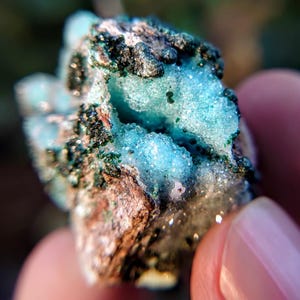 Beautiful Chrysocolla with Malachite and Druzy on Matrix for Home and Altar Decor / 38.59g / Small Size / Crystal Healing / Collection
