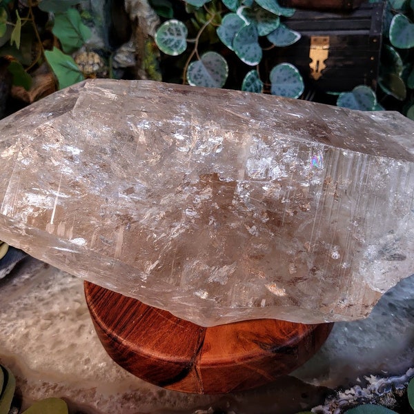 HUGE Lemurian Clear Quartz Point "Big Chonky" from Minas Gerais, Brazil for Crystal Healing / Meditation / Home & Altar Decoration /