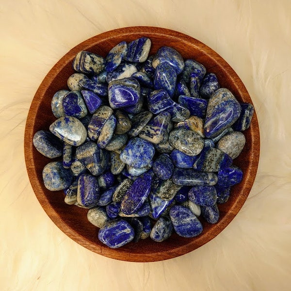 Small Lapis Lazuli Tumbled Stones from Afghanistan for Gifts/ Crystal Healing/ Meditation/ Reiki/ Chakra Balancing/ Decor/ Collection