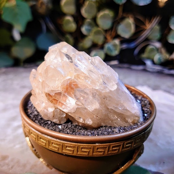 101.1g Natural Kundalini Congo Pale Quartz/Citrine Cluster for Altar and Home Decor / Energy Work / Crystal Healing / Reiki