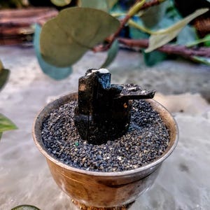 1&quot; Glossy Black Aegirine Crystal from Malawi, Africa for Crystal Healing / 13.00g / Home & Altar Decor