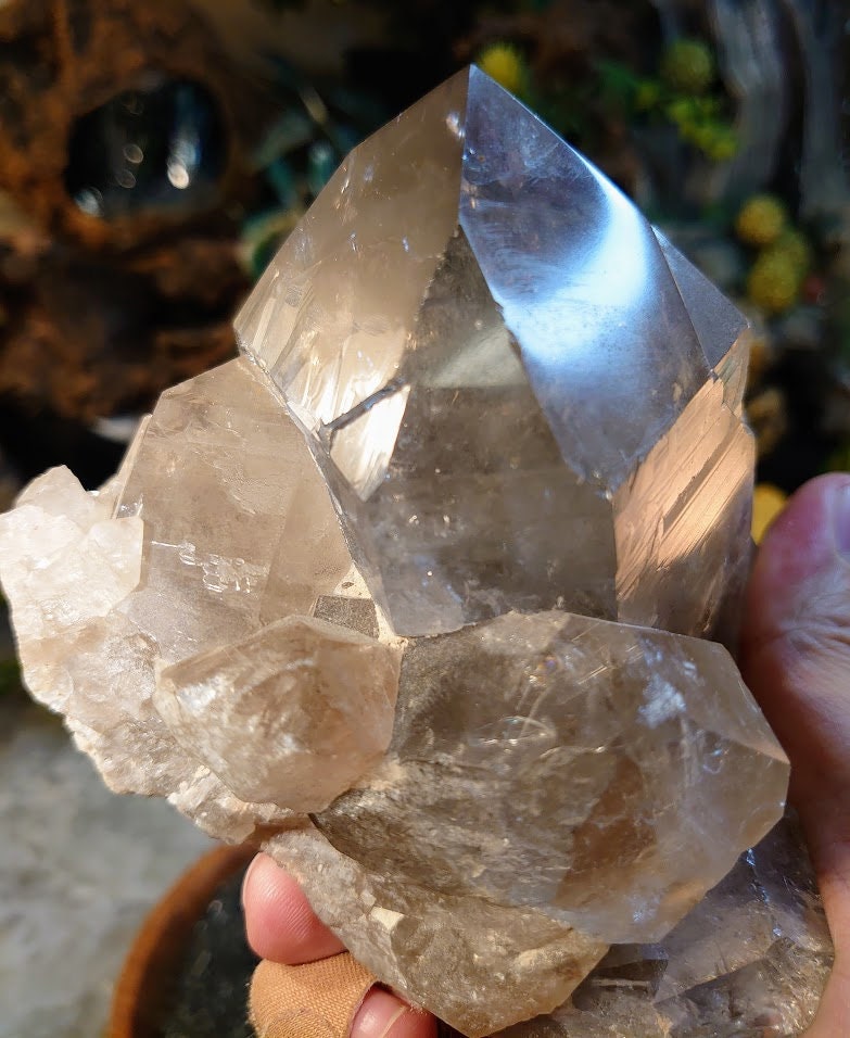 1,497g スモーキークォーツクラスター ブラジル ミナスジェライス産