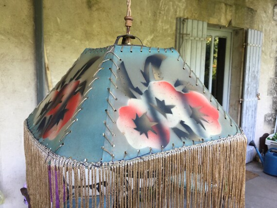 Antique Lamp Shade French Celluloid Antique Lamp Shade French, Old French Lamp Shades