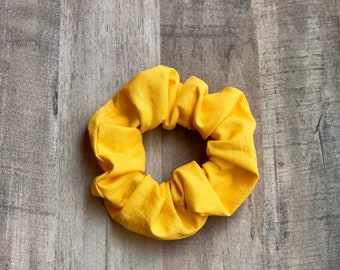 Gelber Scrunchie, Haarscrunchy, Pferdeschwanz Scrunchie