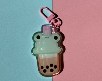 Boba Frog Keychain
