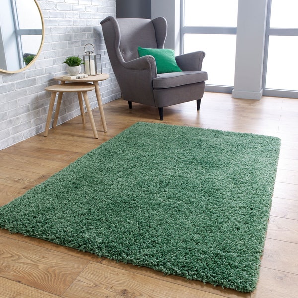 Isla Sage Green Shaggy rug