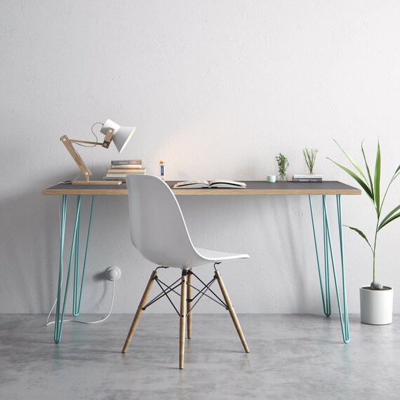duck egg blue office chair