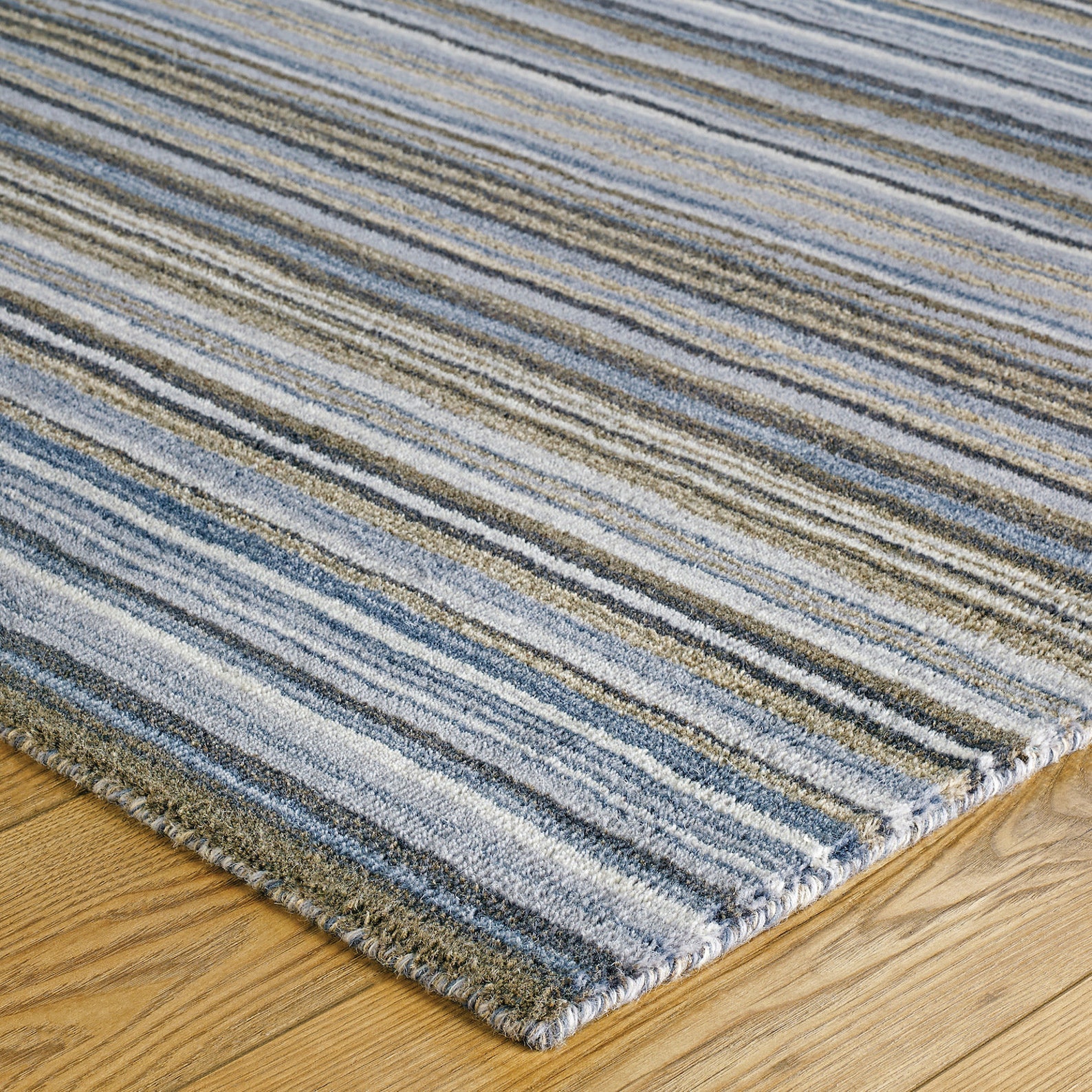 Luxury Grey striped Wool Rug Etsy