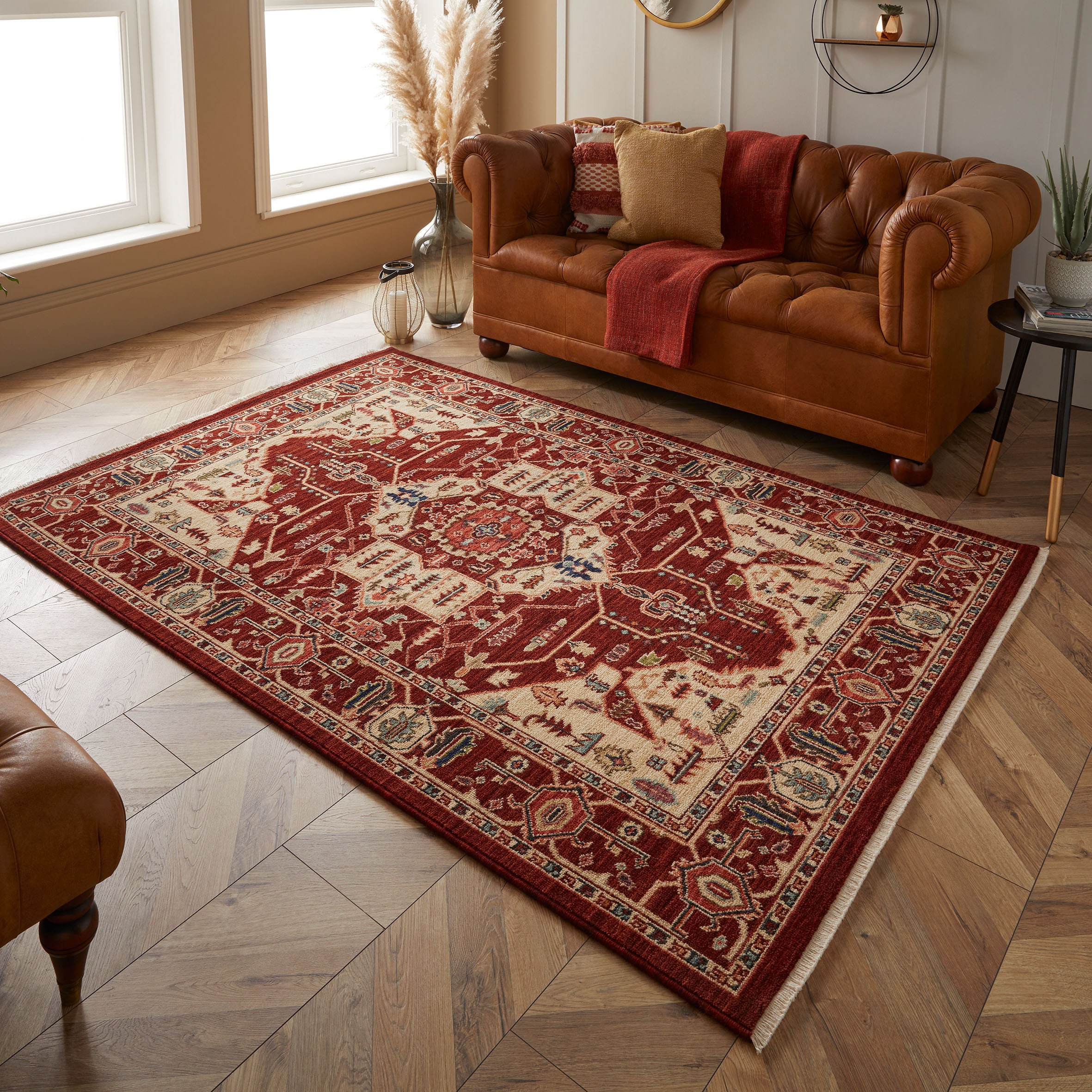Nomad 1801X Red Traditional Rug Etsy UK