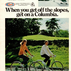 Vintage 1974 Columbia Bicycles Bikes Print Ad Advertisement Advertising