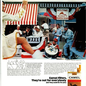 Vintage 1973 Camel Filters Cigarettes Smoker Print Ad Advertisement Advertising