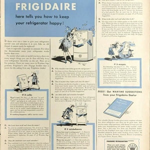 Vintage 1943 Frigidaire Booklet Wartime Suggestions From Dealer Advertisement