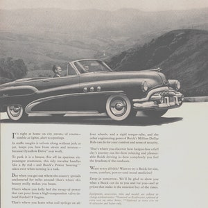 Vintage 1952 Buick Super Convertible One For Wide Open Space Print Advertisement