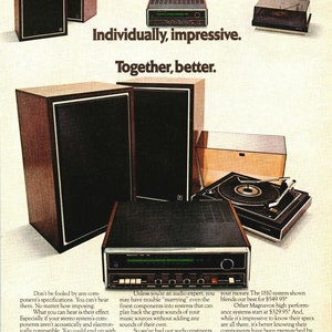 1973 Magnavox Stereo System Vintage Print Ad Advertisement Advertising