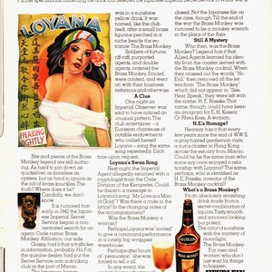 1973 Heublein Brass Monkey Was It A Woman Theories Print Ad Advertisement
