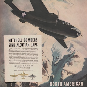 Vintage 1943 North American Sets The Pace In The Aleutians Wartime Advertisement