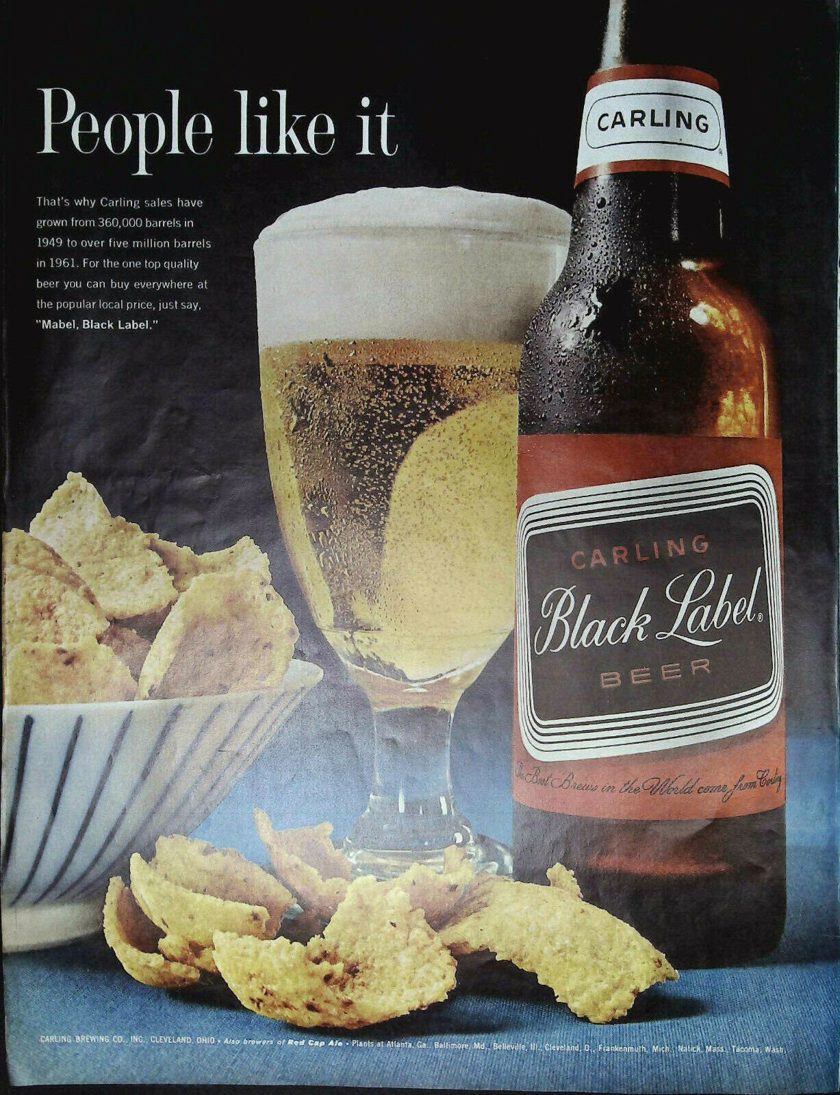 Vintage 1962 Carling Black Label