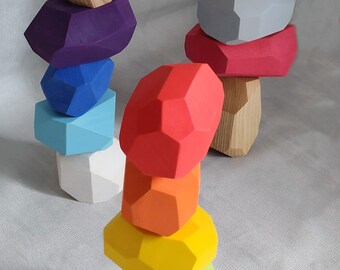 wooden balancing blocks
