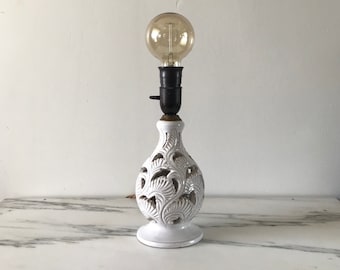 Large table lamp by HENNING SEIDELIN / Art nouveau ceramic / Danish design / Scandinavian pottery / Home decor