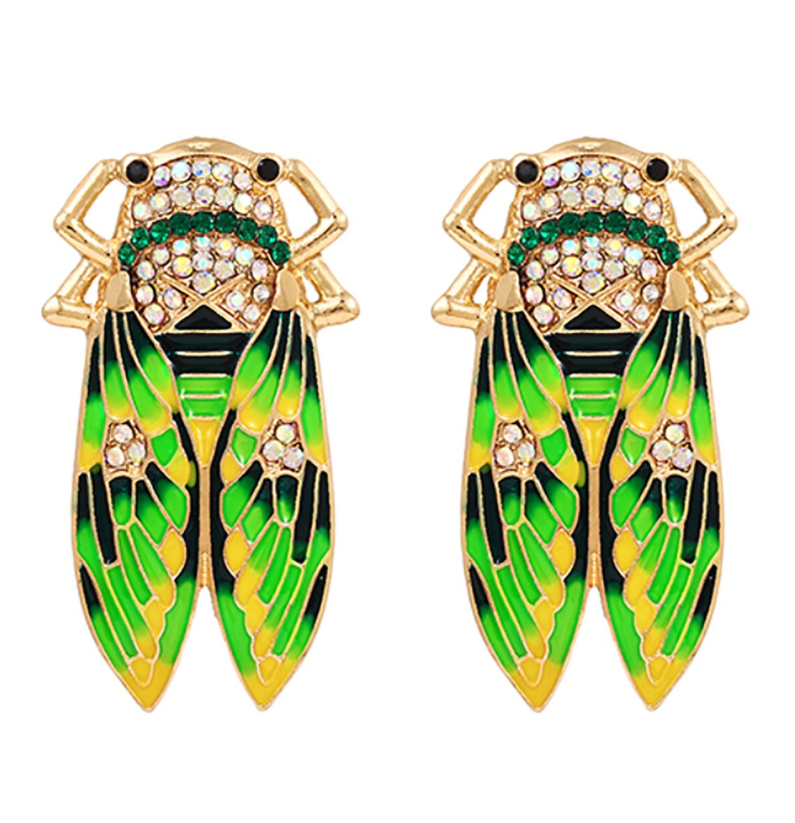 Vintage Art Deco Art Nouveau Style Cicada Beetle Insect Gold Etsy