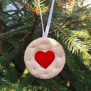 Filz-Keks-Weihnachtsschmuck | Keksornament für Weihnachtsbaum | Kinderzimmer Dekor | Handgefertigte Weihnachts-Mädchen-Schlafzimmerdekoration | Filzspielzeug