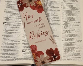 Bible Verse Bookmark | Proverbs 31:10 | Gift For Her