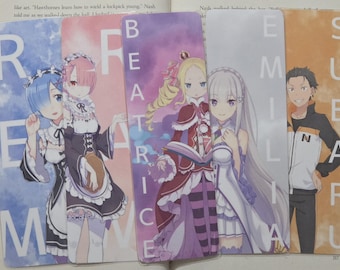 Re Zero | Bookmark | Rem | Ram | Beatrice | Emilia | Anime Gift | Manga Necessity