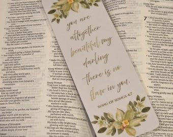 Bible Verse Bookmark | Song of Songs | Gift For Her