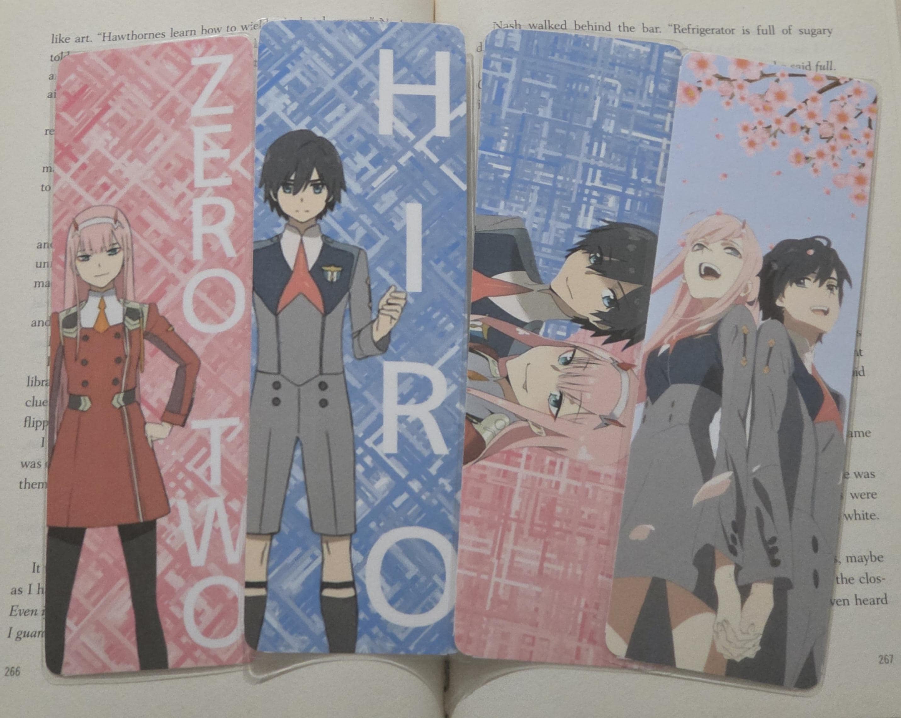 Darling in the Franxx | Bookmarks | Zero Two | Hiro - Etsy