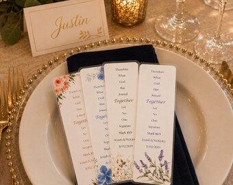 Mark 10:9 Bookmark | Wedding Favors | Customizable | Bible Verse