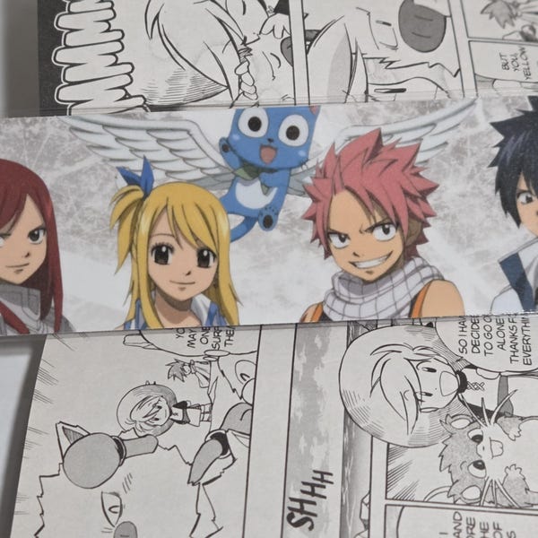 Fairy Tail Anime Bookmark: Laminated Cardstock Manga Gift