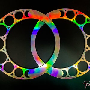 Luna Loop Hologram -Medium- Size Performance Fan!  Tech & Russian Grip Fan, Juggling, Hoop, Frisbee, Bubble Wand Fan Poi hula for Flow Fests