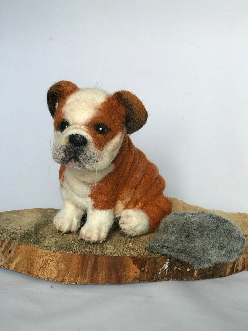 Bulldogge Welpen Englisch Hund Realistische Tiere Bulldogge Etsy
