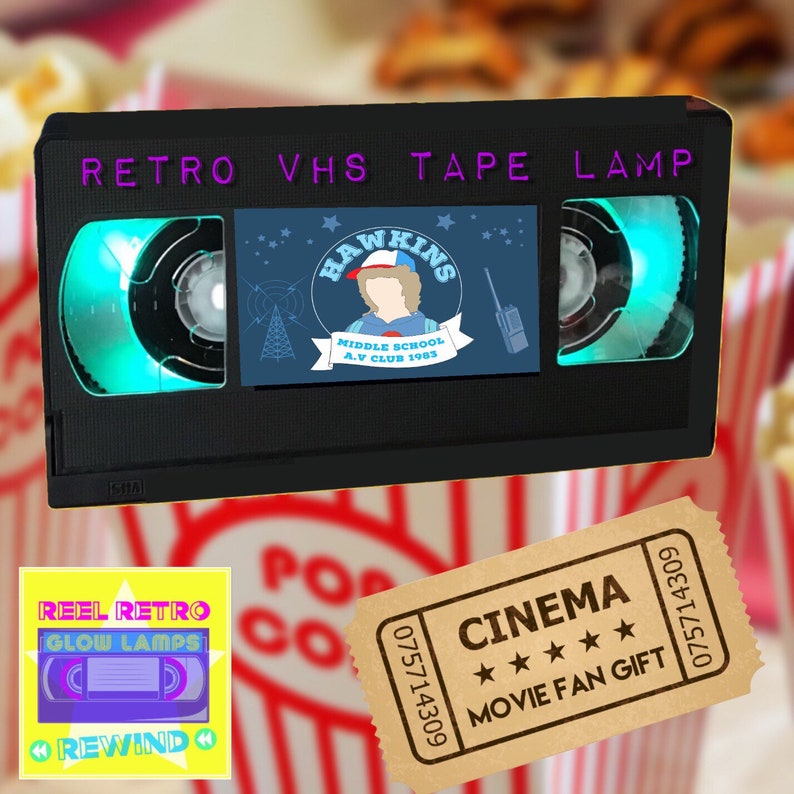 Vhs Lamp Stranger Things Inspired Vhs Glow Night Light Retro Etsy