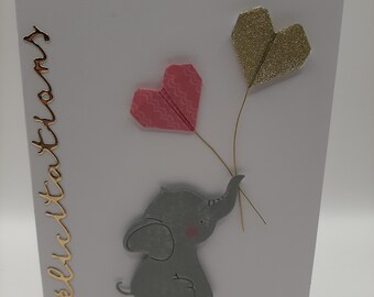 Babyolifant Gefeliciteerd kaart