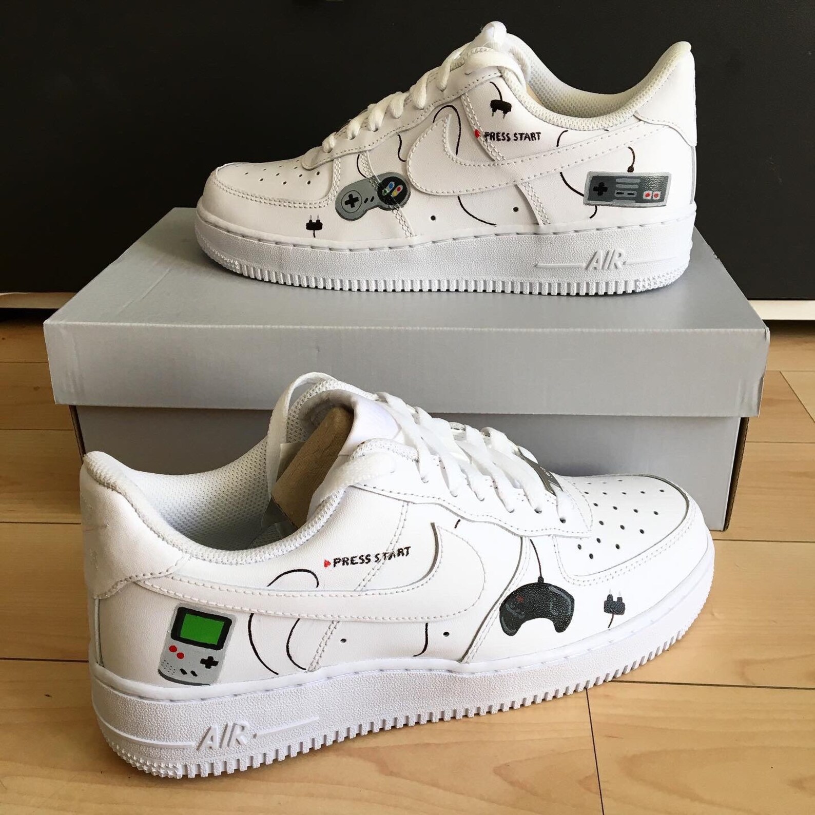 black and white af1 custom