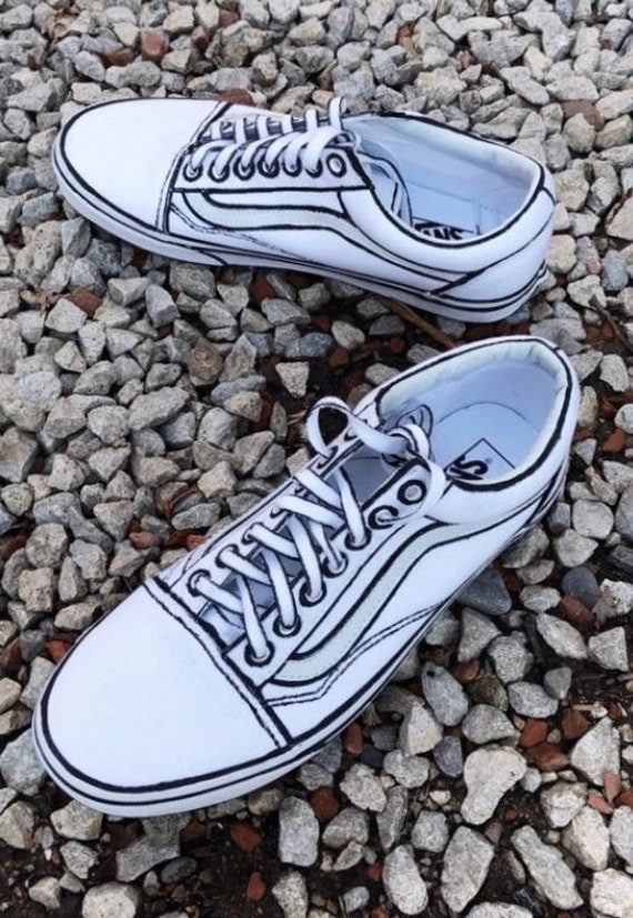 cartoon white vans
