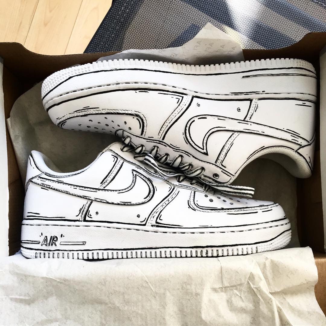 Aangepaste Nike Air Force 1 Cartoon 