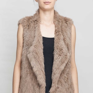 Knitted rabbit fur vest online