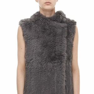 Rabbit fur waistcoat deals
