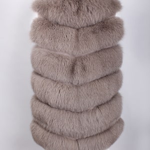 Taupe Luxurious Fox Fur Gilet image 4