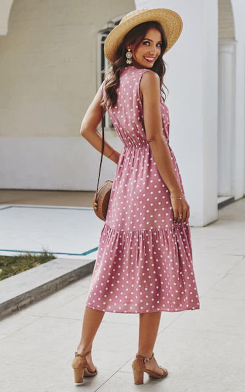 aletha tiered midi dress