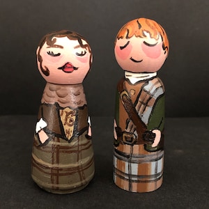 Outlander inspired peg dolls