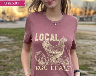 Local Egg Dealer Shirt | Farmers Shirt | Gift | Trending | Plus size tee | Bella Canvas tee | Birthday gift | Chicken | youth shirt